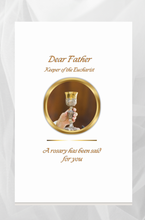 Keeper's of the Eucharist Rosary Card
